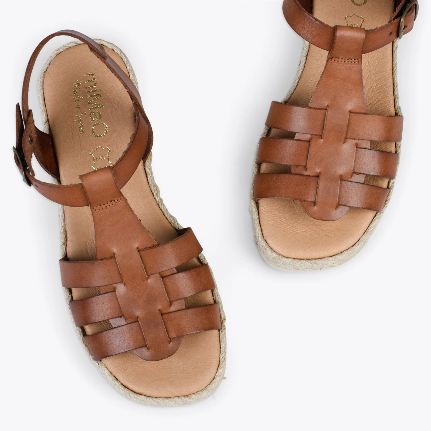 MIJAS – Sandales à Plateforme En Jute CAMEL – Image 2