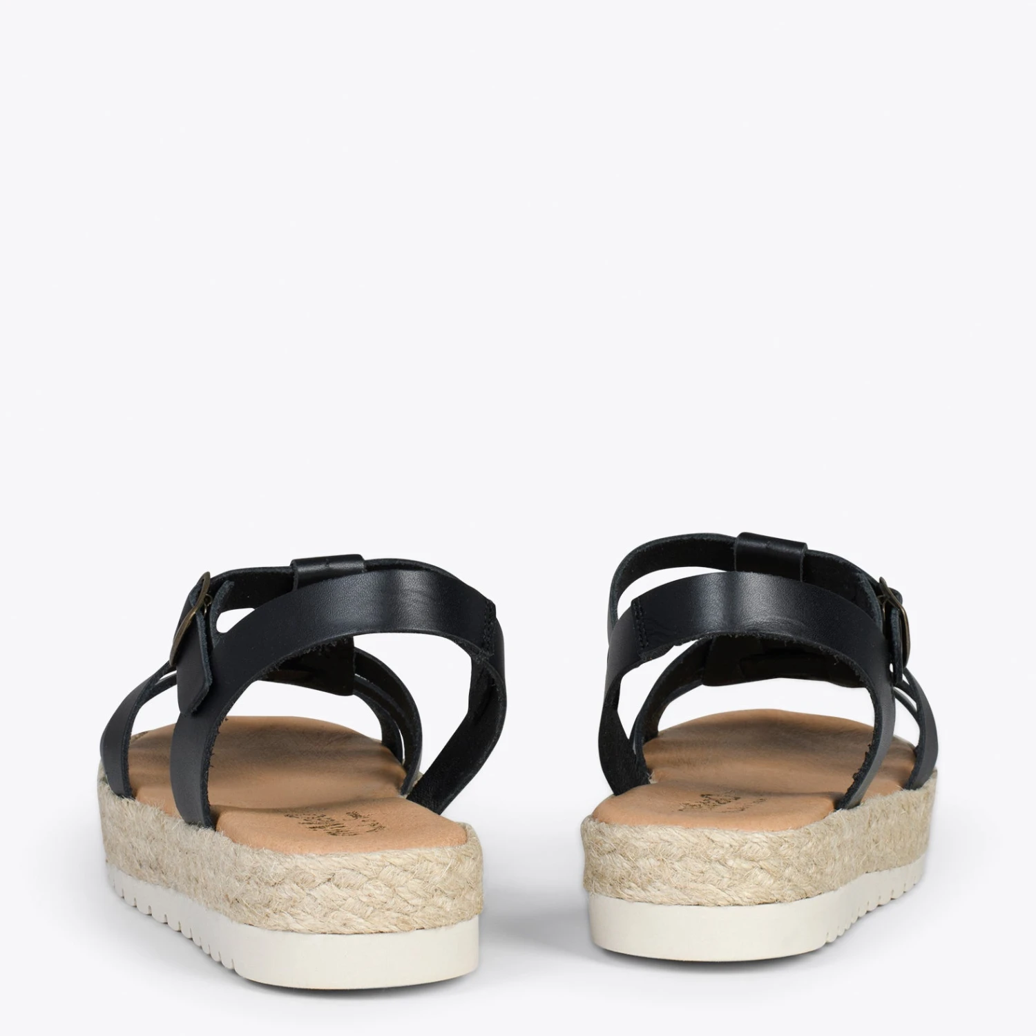 MIJAS – Sandales à Plateforme En Jute NOIR – Image 3