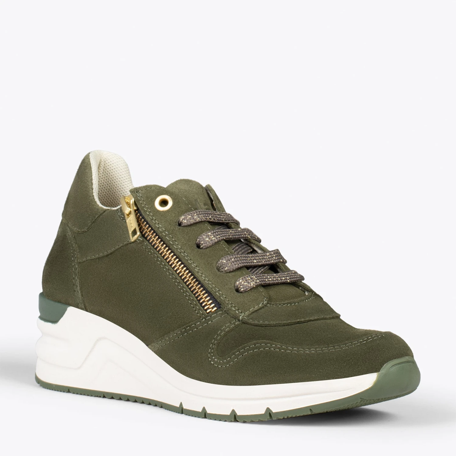 BLUCHER SPORT – Baskets Compensées Pour Femme VERT – Image 4