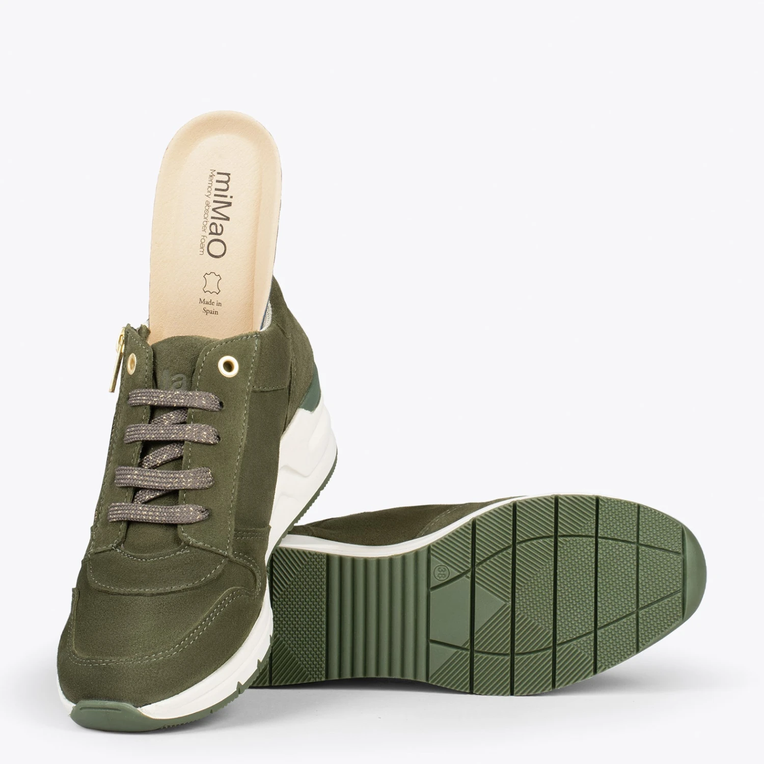 BLUCHER SPORT – Baskets Compensées Pour Femme VERT – Image 5