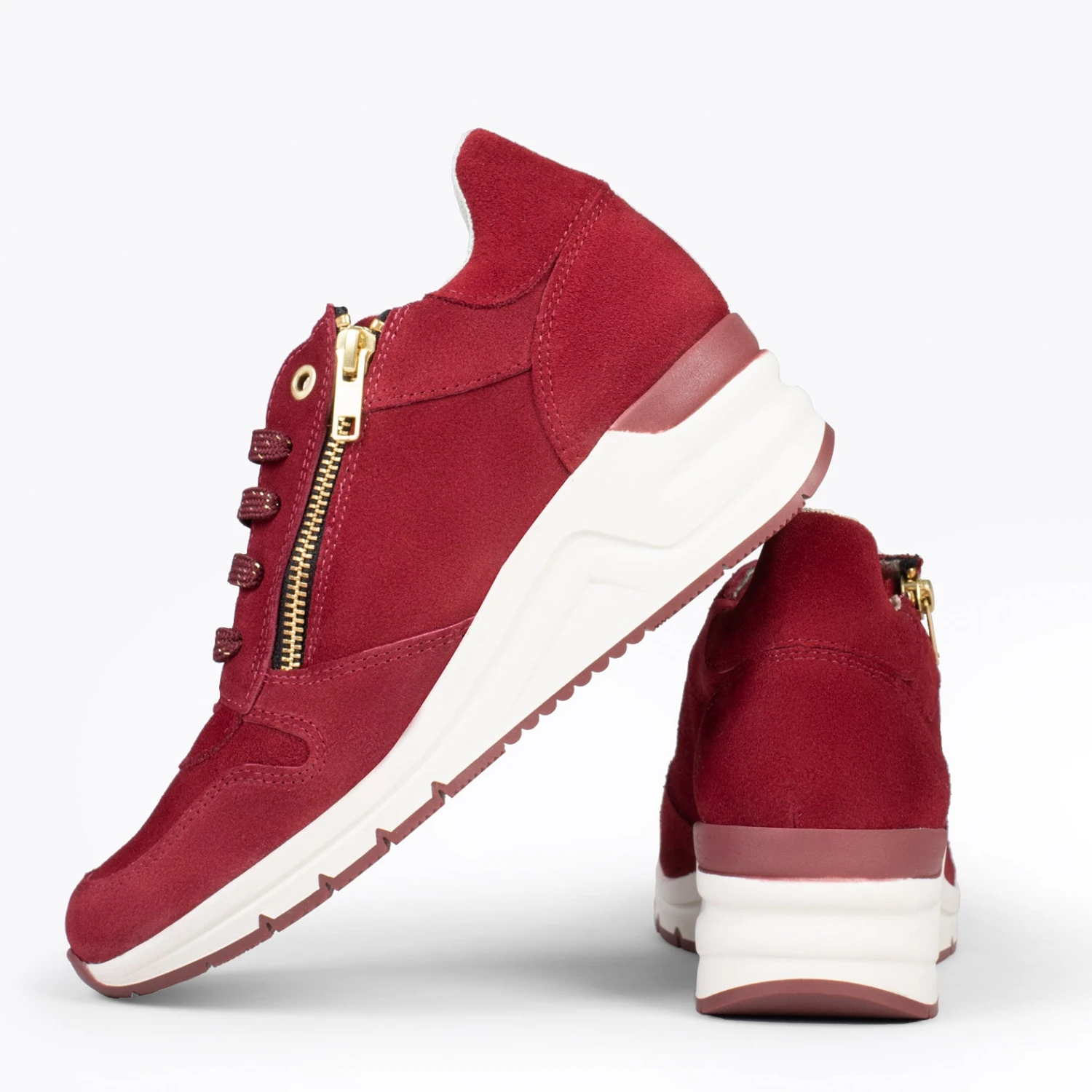 BLUCHER SPORT – Baskets Compensées Pour Femme GRENAT – Image 3