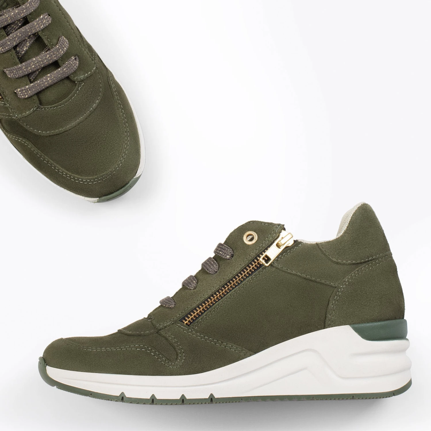 BLUCHER SPORT – Baskets Compensées Pour Femme VERT – Image 2