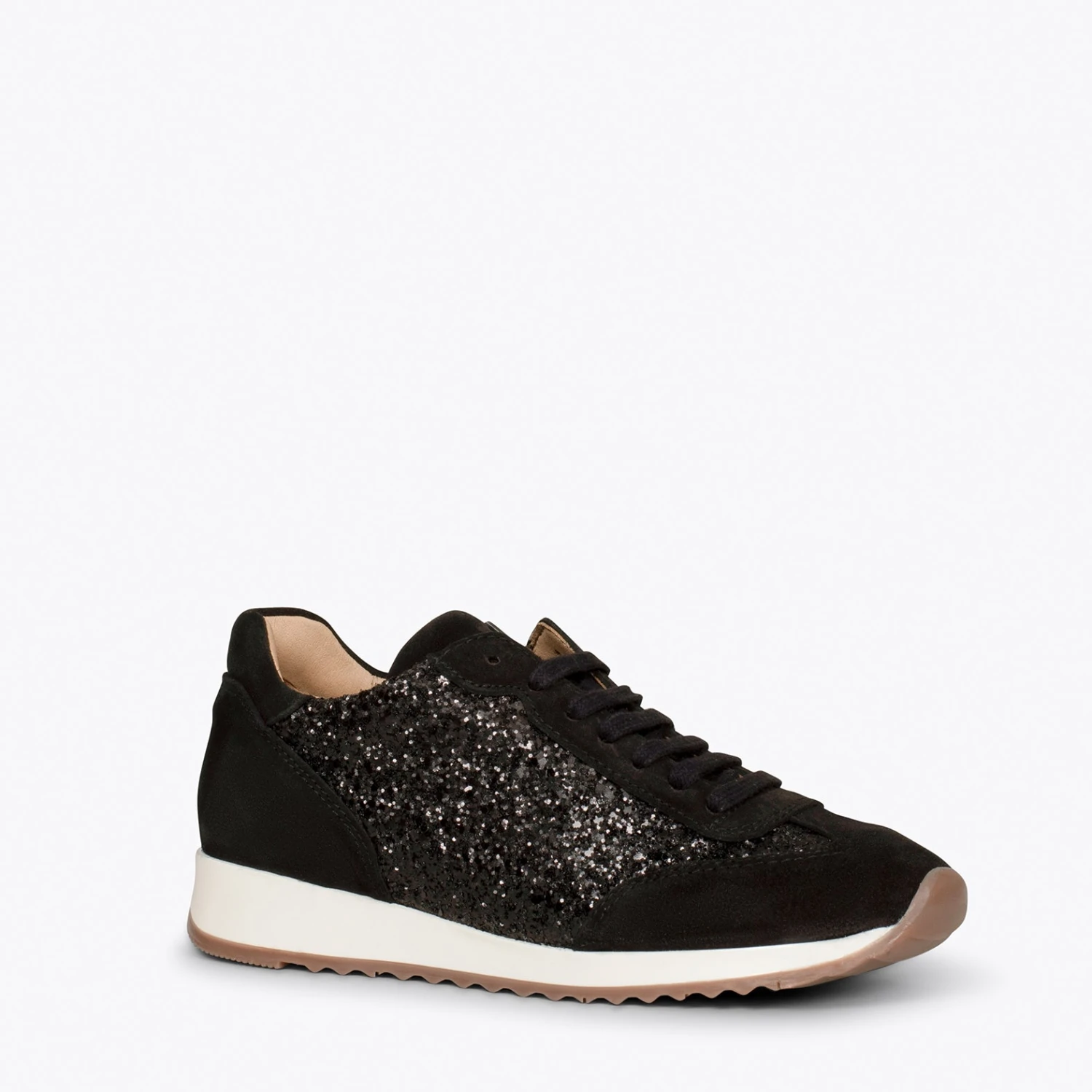 GLITTER - Baskets En Cuir NOIR Pour Femme – Image 4