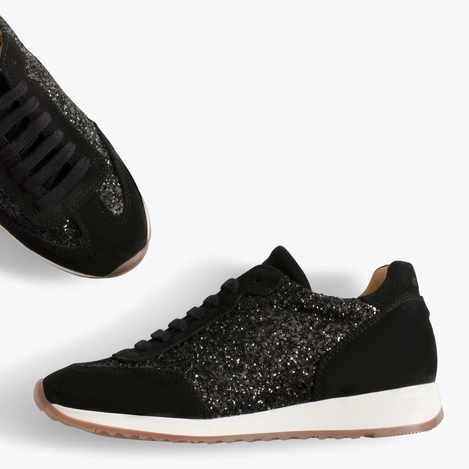 GLITTER - Baskets En Cuir NOIR Pour Femme – Image 2