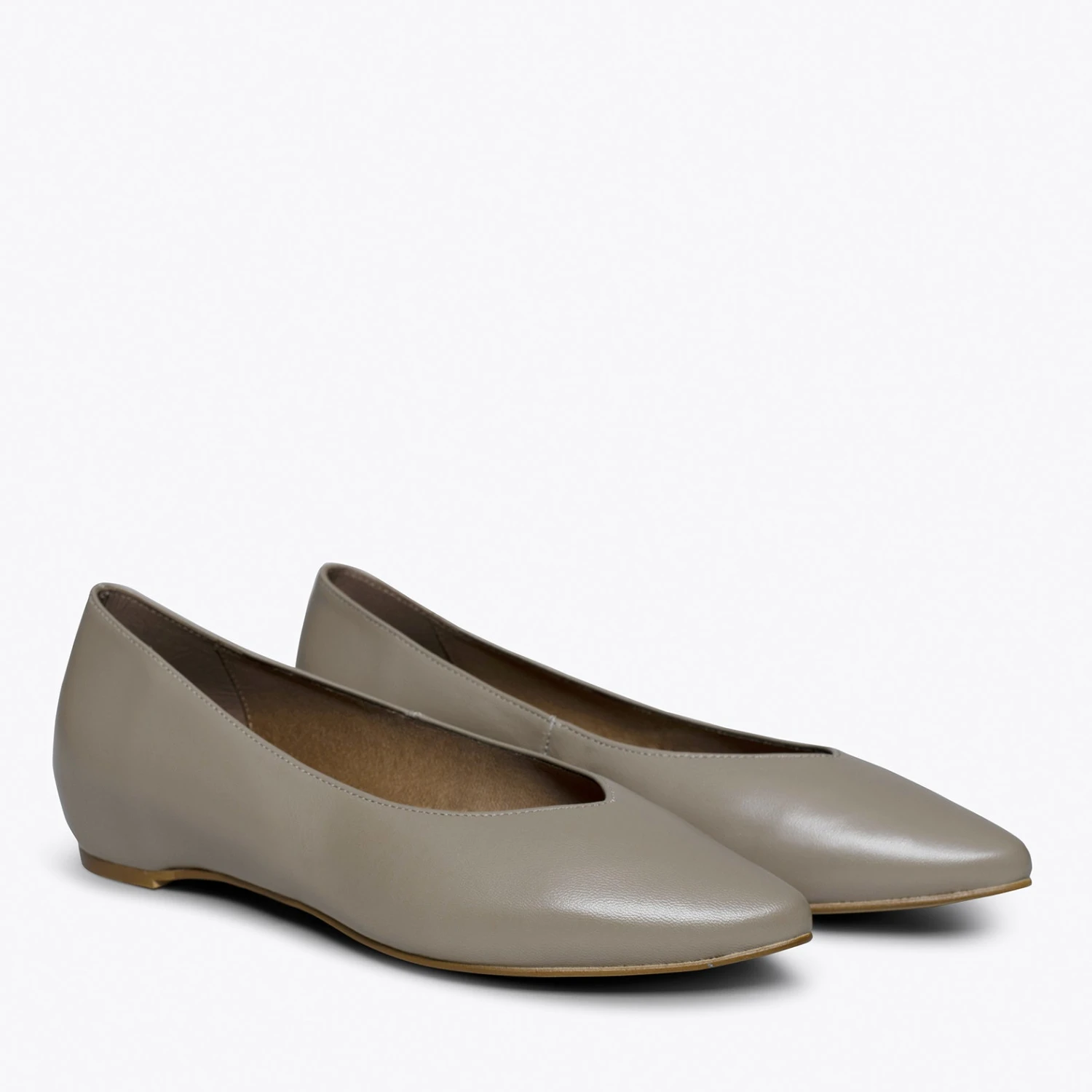 URBAN COMPENSÉ - Chaussures Compensées échancrées En V TAUPE – Image 2