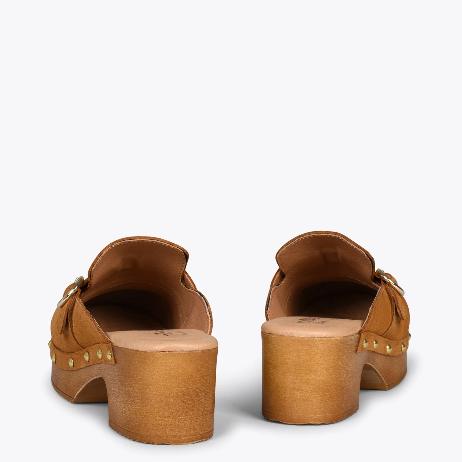 NIZA – Sabots à Talon Bas Et Plateforme CAMEL – Image 3
