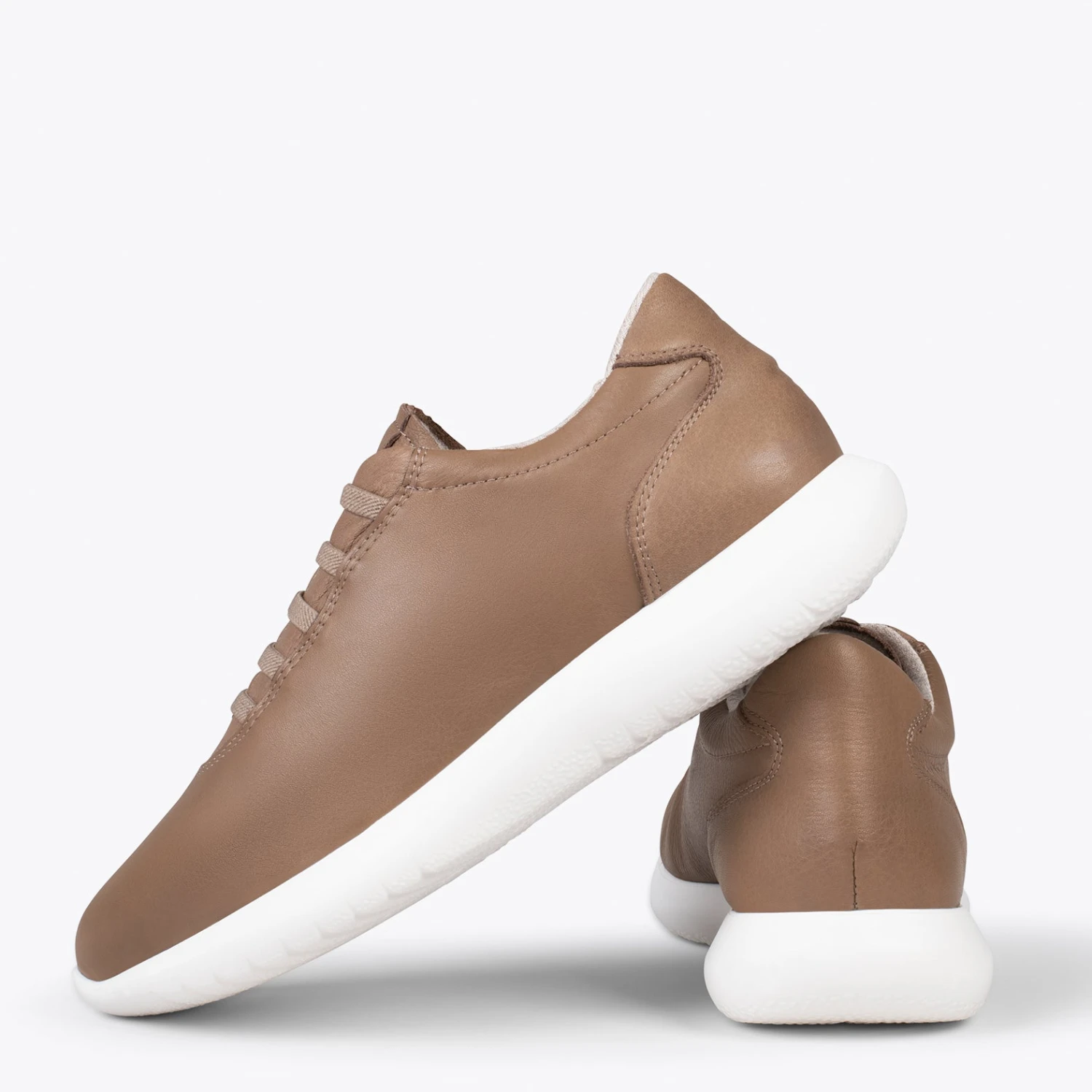 CHICAGO – Baskets élastiques Sans Lacets TAUPE – Image 3