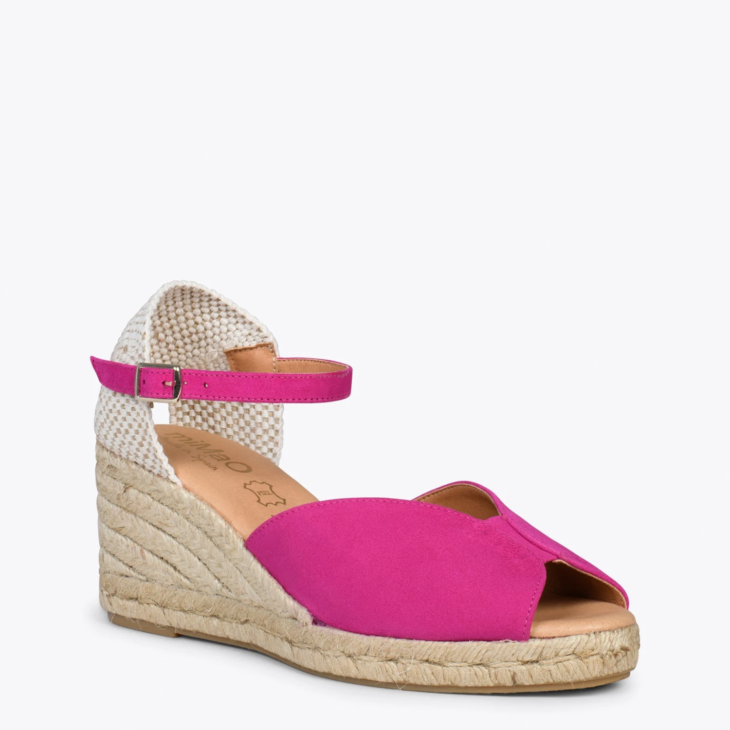 SITGES – Espadrilles Compensées à Bout Ouvert FUCHSIA – Image 4