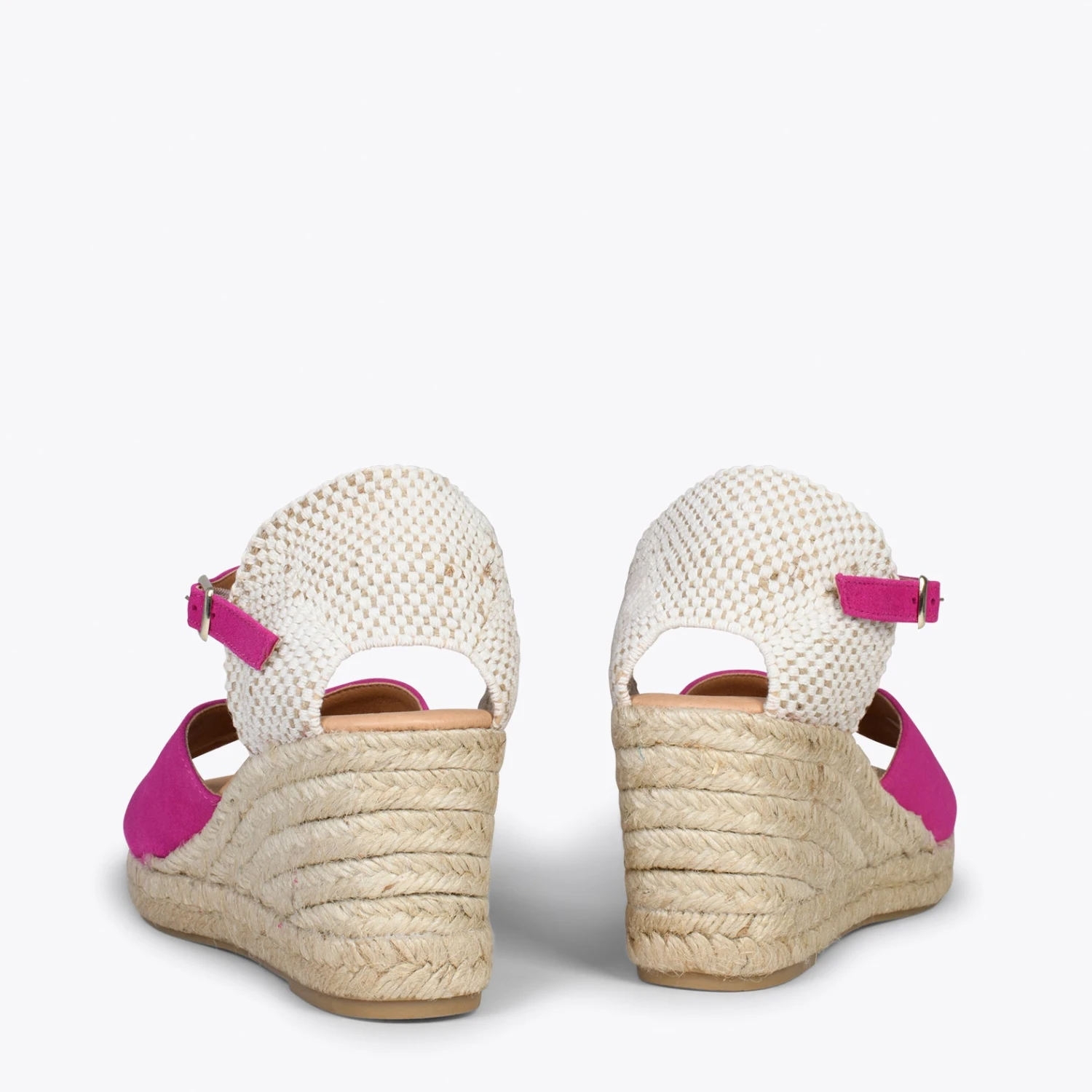 SITGES – Espadrilles Compensées à Bout Ouvert FUCHSIA – Image 3