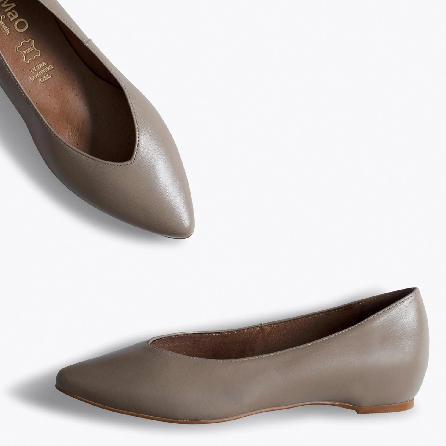 URBAN COMPENSÉ - Chaussures Compensées échancrées En V TAUPE – Image 3