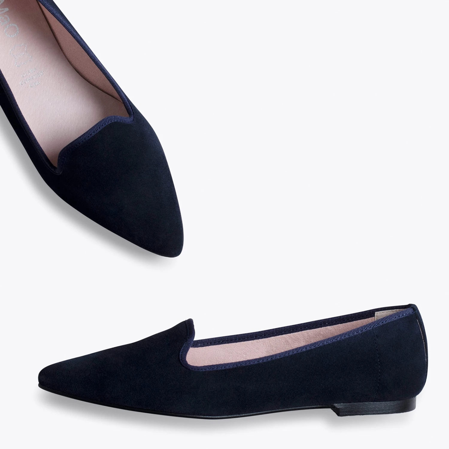 SLIPPER - Slipper En Cuir BLEU Avec Bout Pointu – Image 2