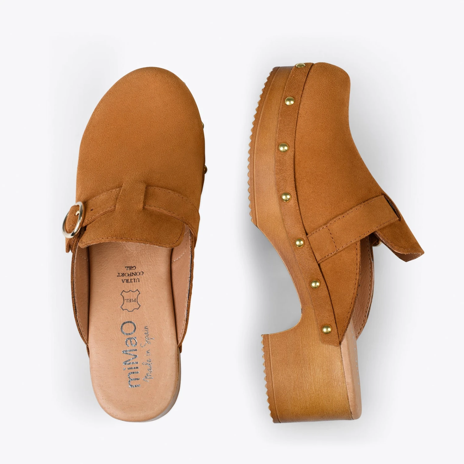 NIZA – Sabots à Talon Bas Et Plateforme CAMEL – Image 2