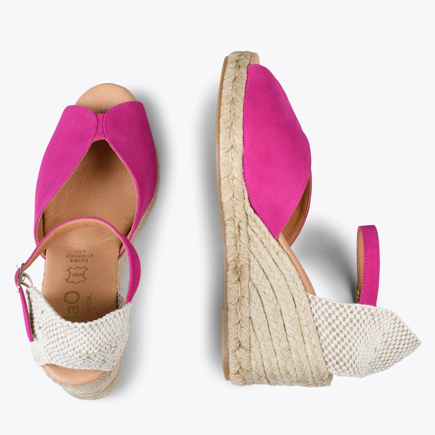 SITGES – Espadrilles Compensées à Bout Ouvert FUCHSIA – Image 2