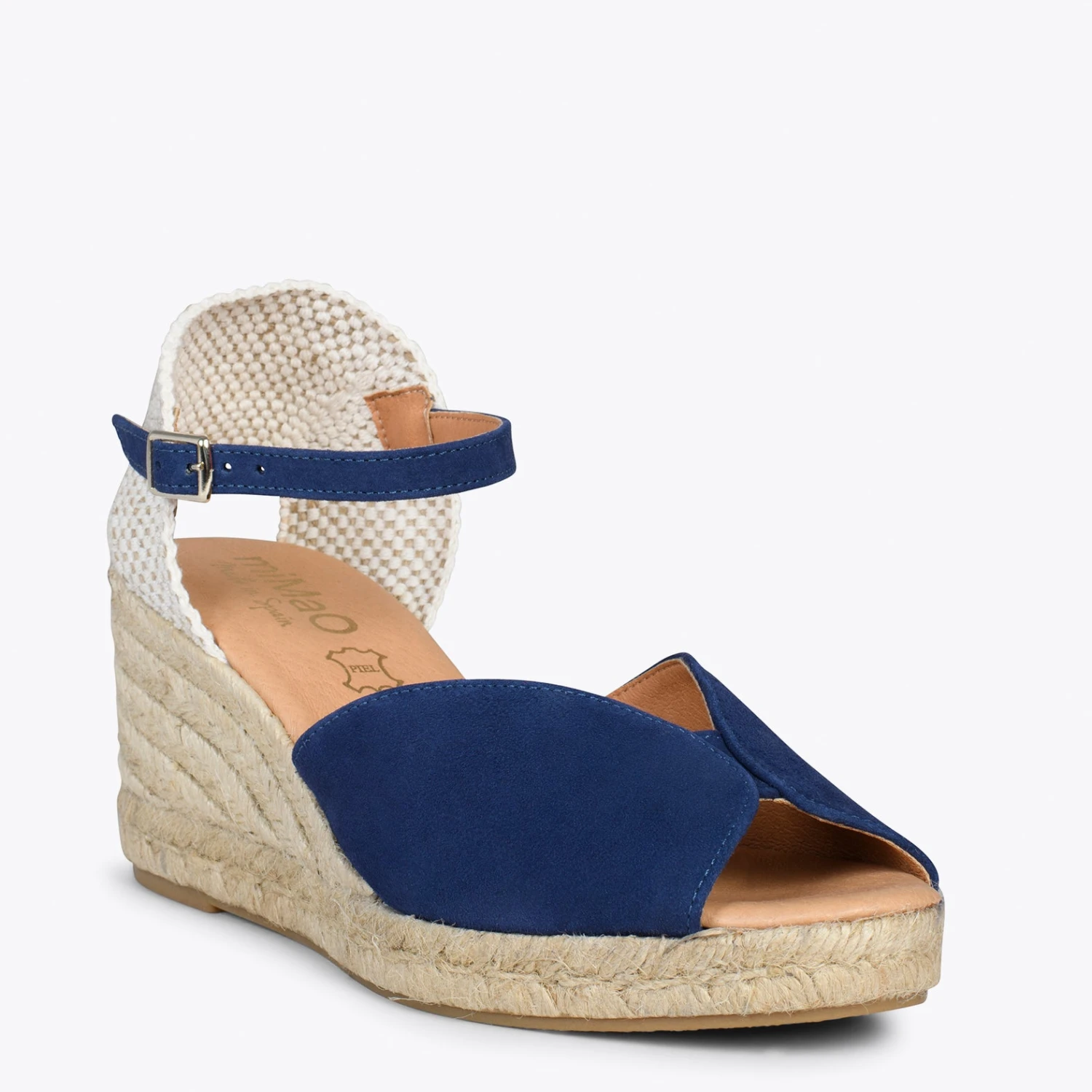 SITGES – Espadrilles Compensées à Bout Ouvert BLEU MARINE – Image 4