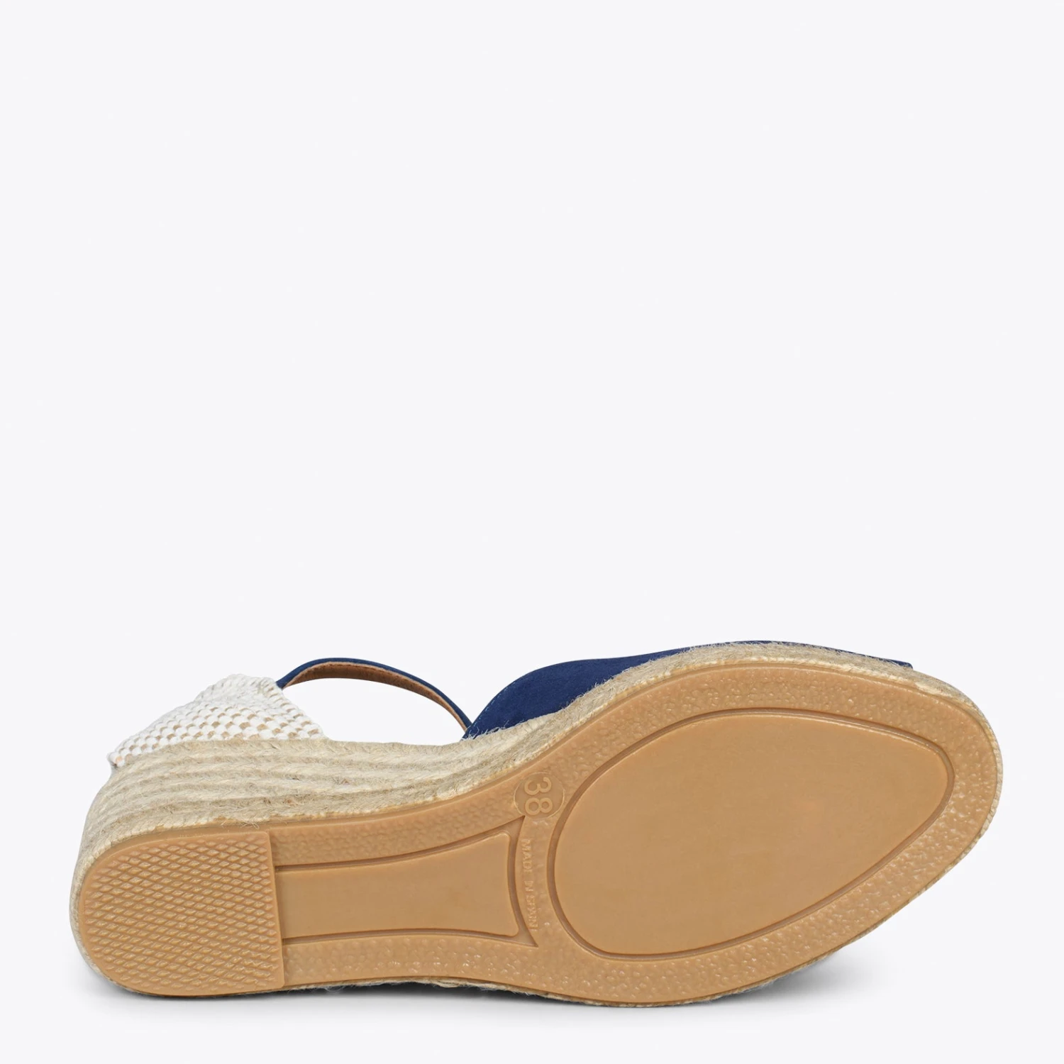 SITGES – Espadrilles Compensées à Bout Ouvert BLEU MARINE – Image 5