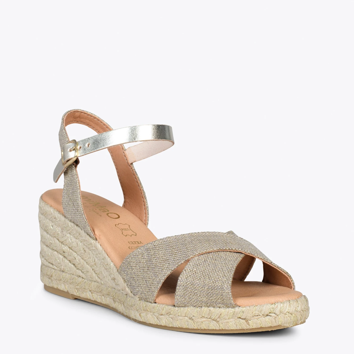 CALPE – Espadrilles Artisanales à Lanières Et Boucle DORÉ – Image 4