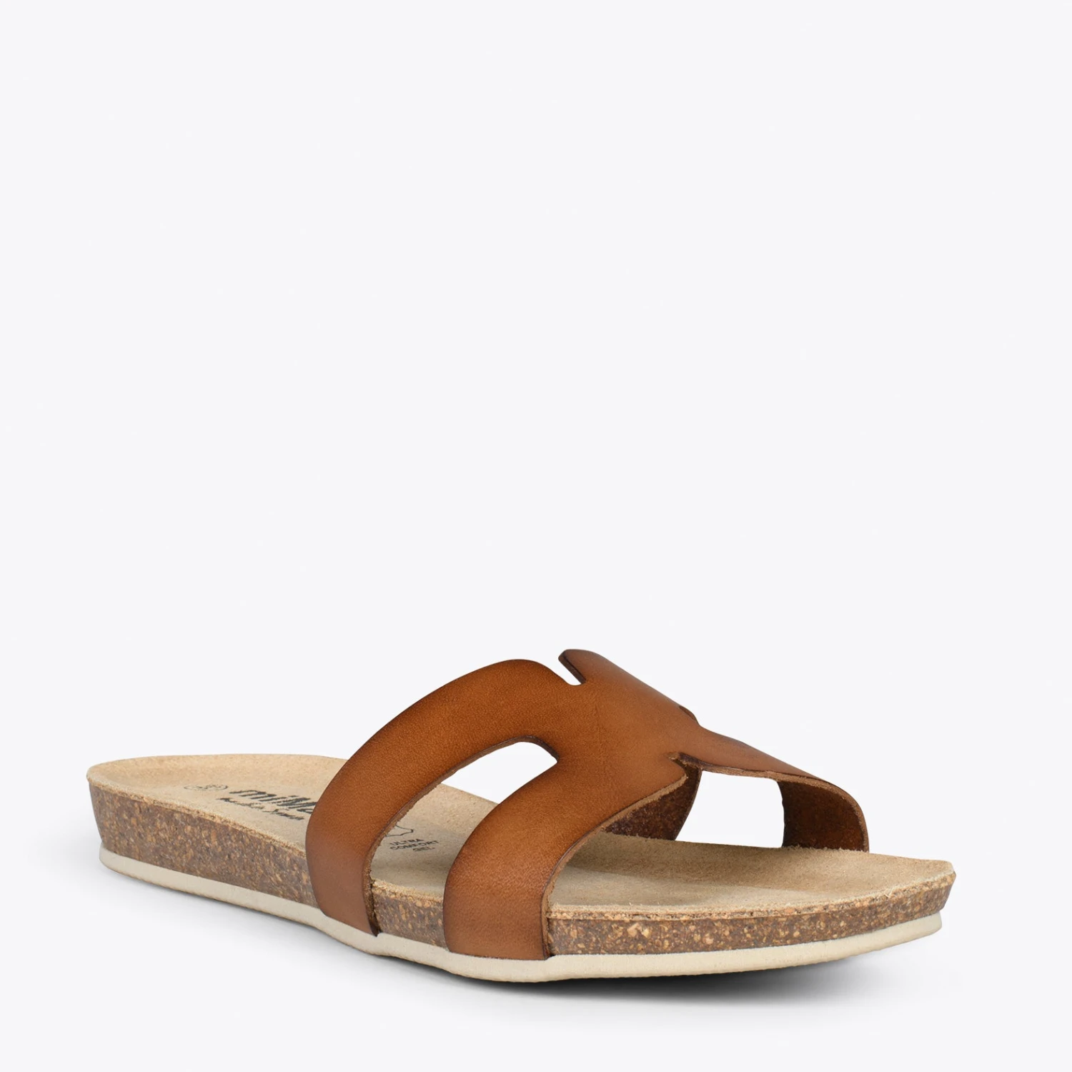 CLIVIA – Sandales Plates CAMEL – Image 4