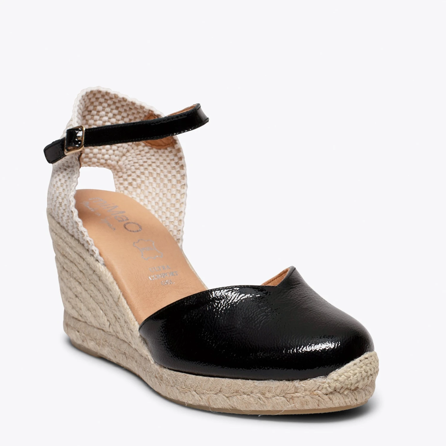 NERJA VERNI – Espadrilles Compensées Talon Haut Avec Boucle NOIR – Image 4