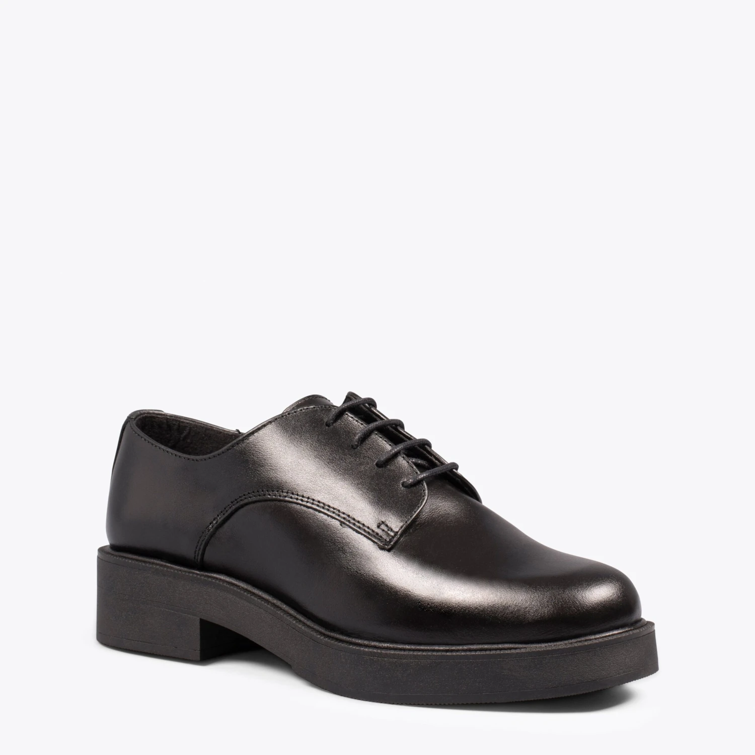 BLUCHER - Chaussures à Lacets Pour Femmes NOIR – Image 4