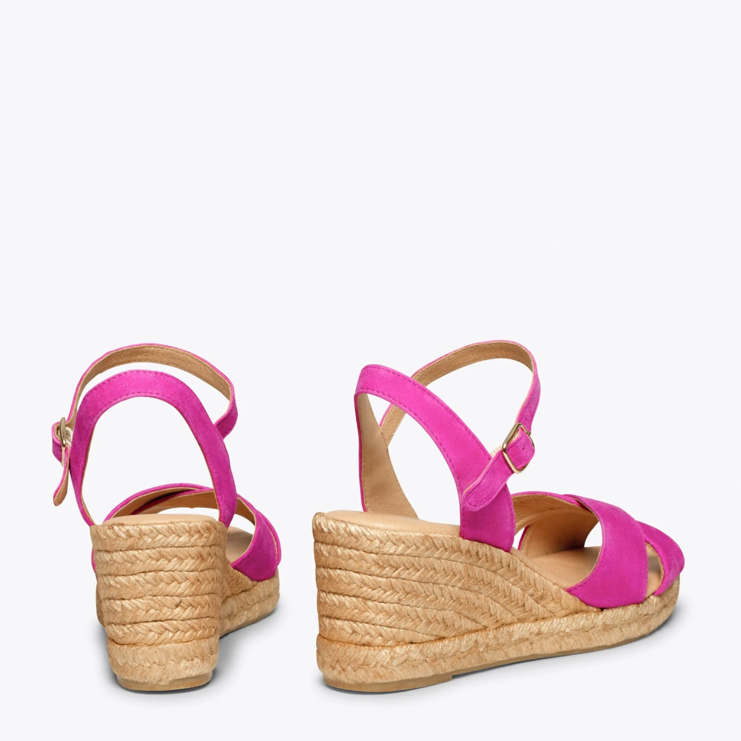 CALPE – Espadrilles Artisanales à Lanières Et Boucle FUCHSIA – Image 3