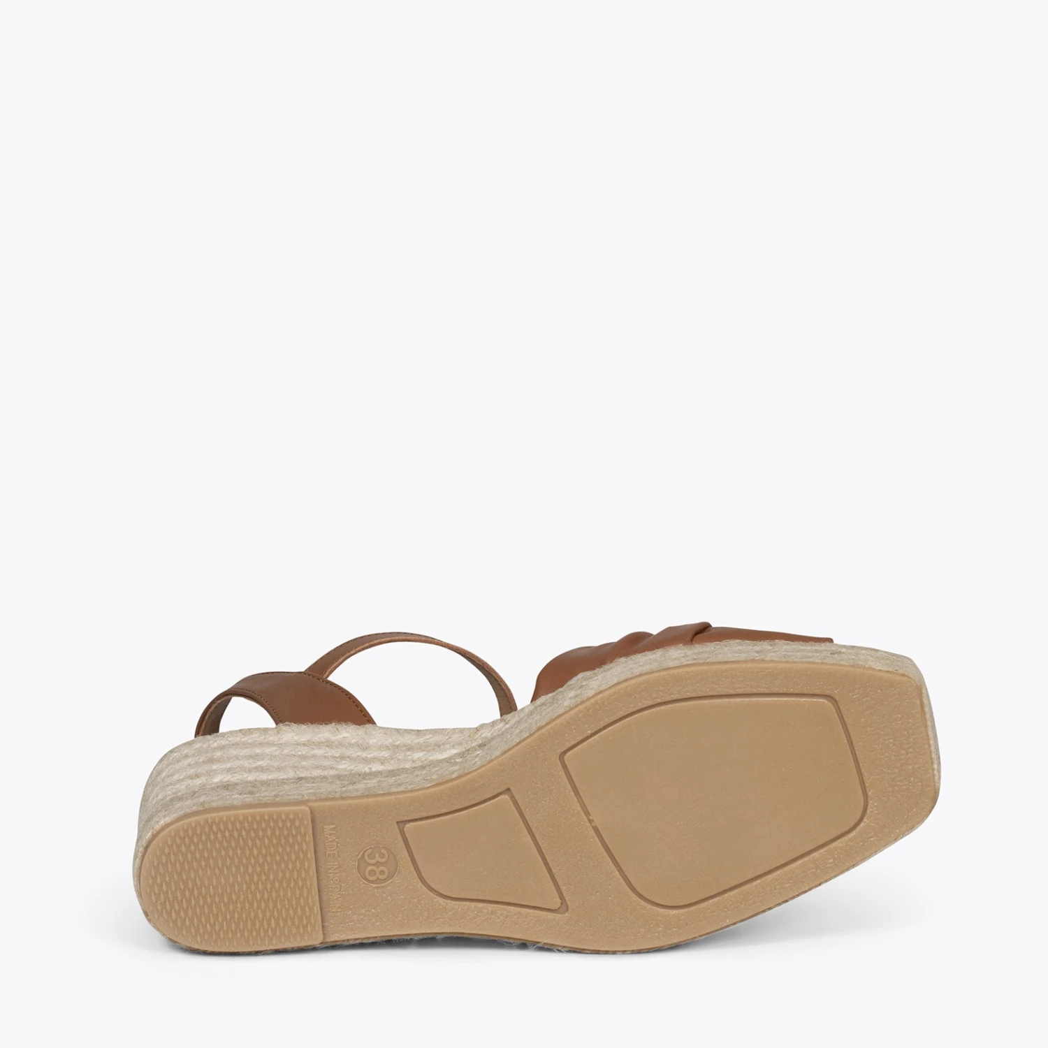 CÁDIZ - Sandales En Jute MARRON Et Bout Carré – Image 5