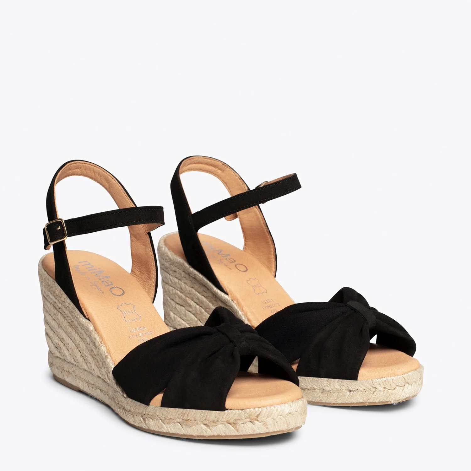 CONIL – Sandales Espadrilles Compensées NOIR – Image 2