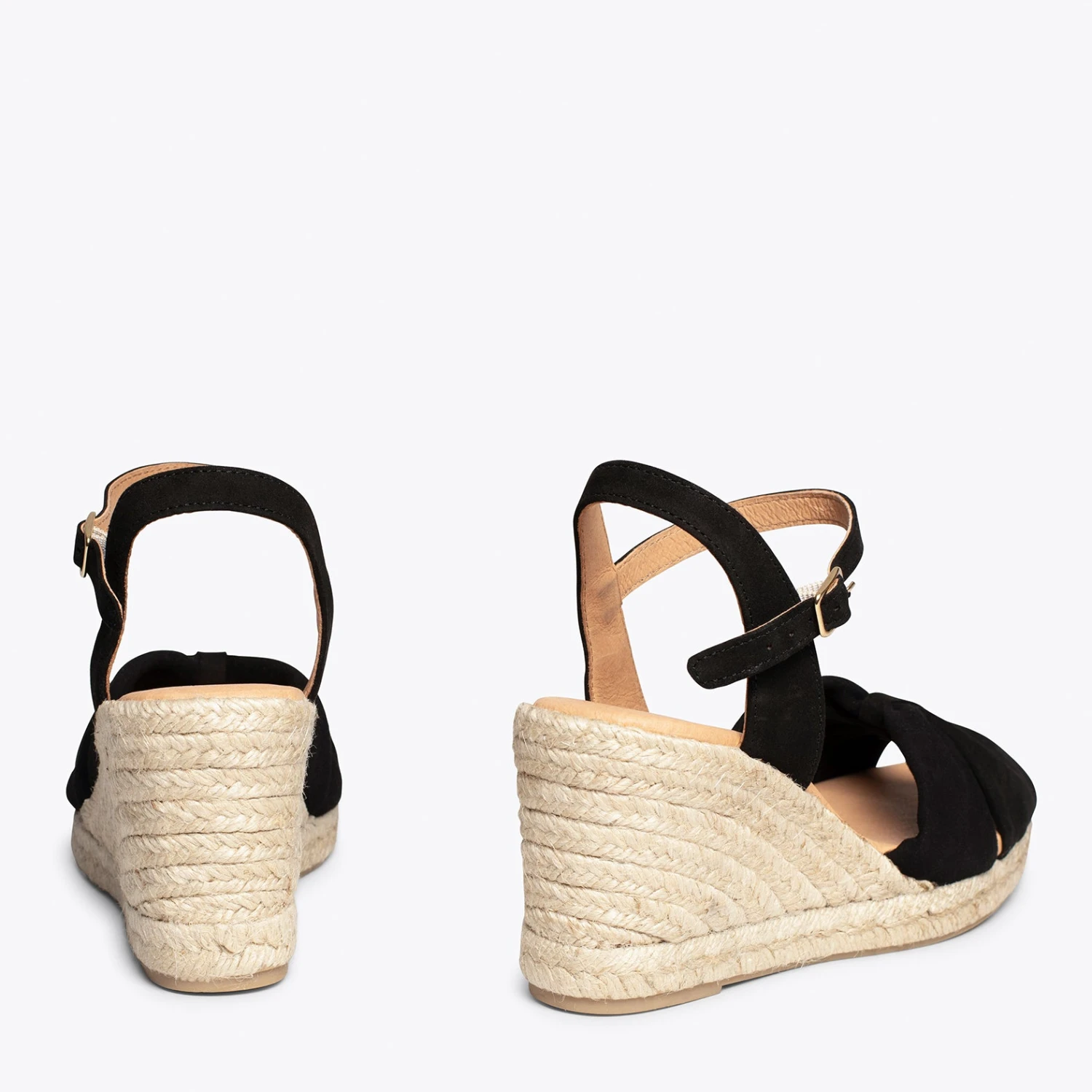 CONIL – Sandales Espadrilles Compensées NOIR – Image 4