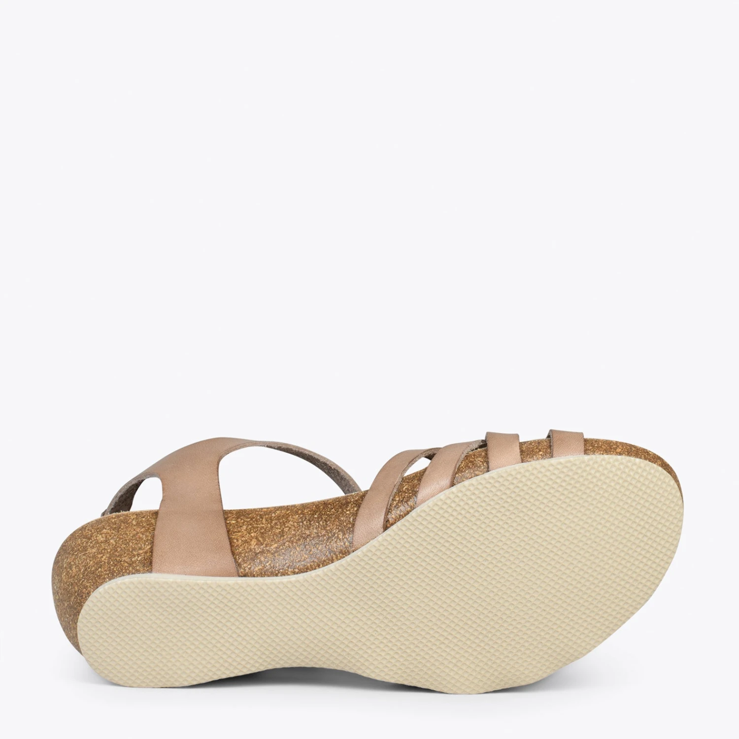 HANAE – Sandales BIO Multibrides Croisées TAUPE – Image 5