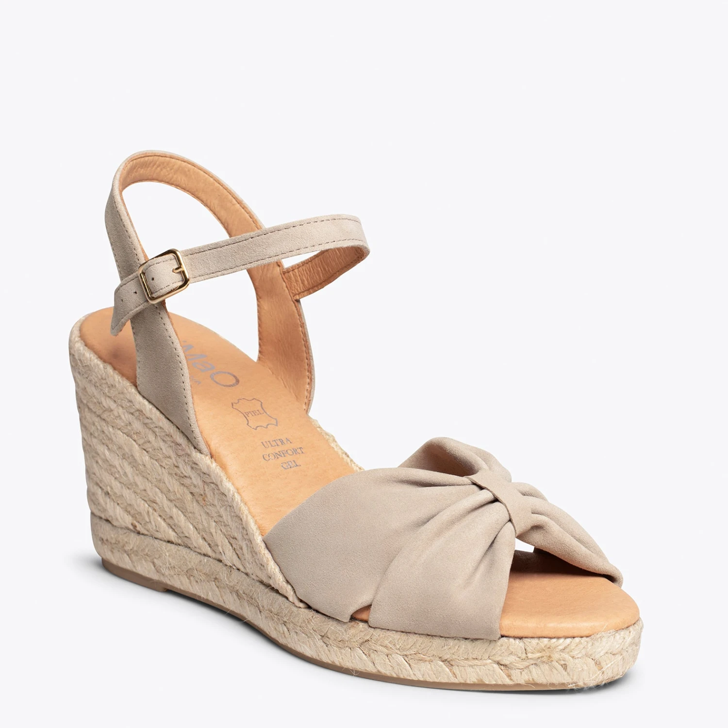 CONIL – Sandales Espadrilles Compensées TAUPE – Image 5