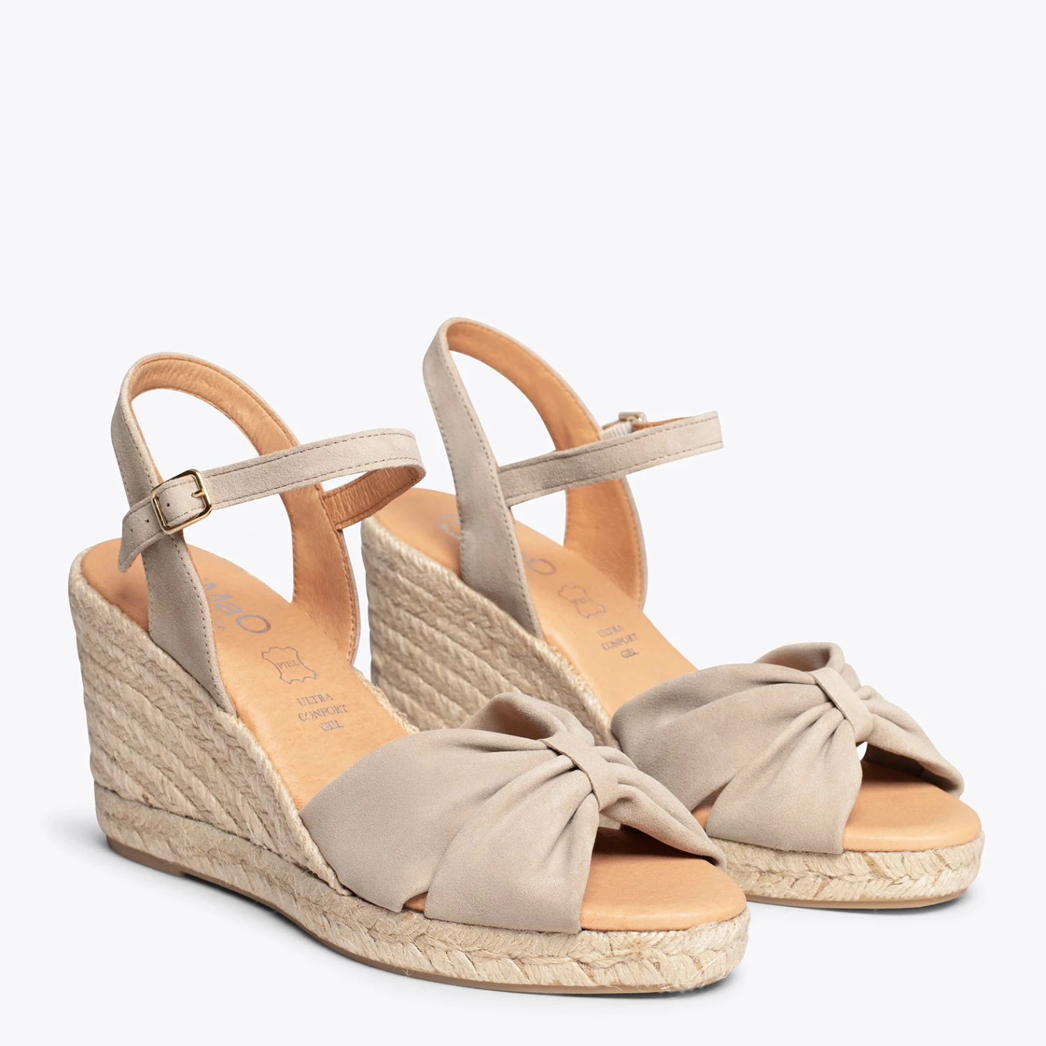 CONIL – Sandales Espadrilles Compensées TAUPE – Image 2