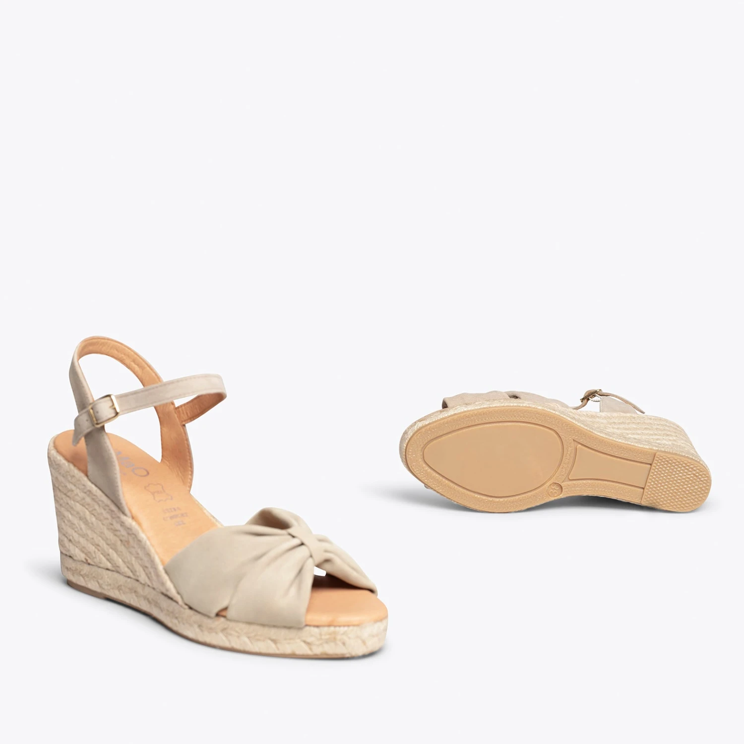 CONIL – Sandales Espadrilles Compensées TAUPE – Image 6