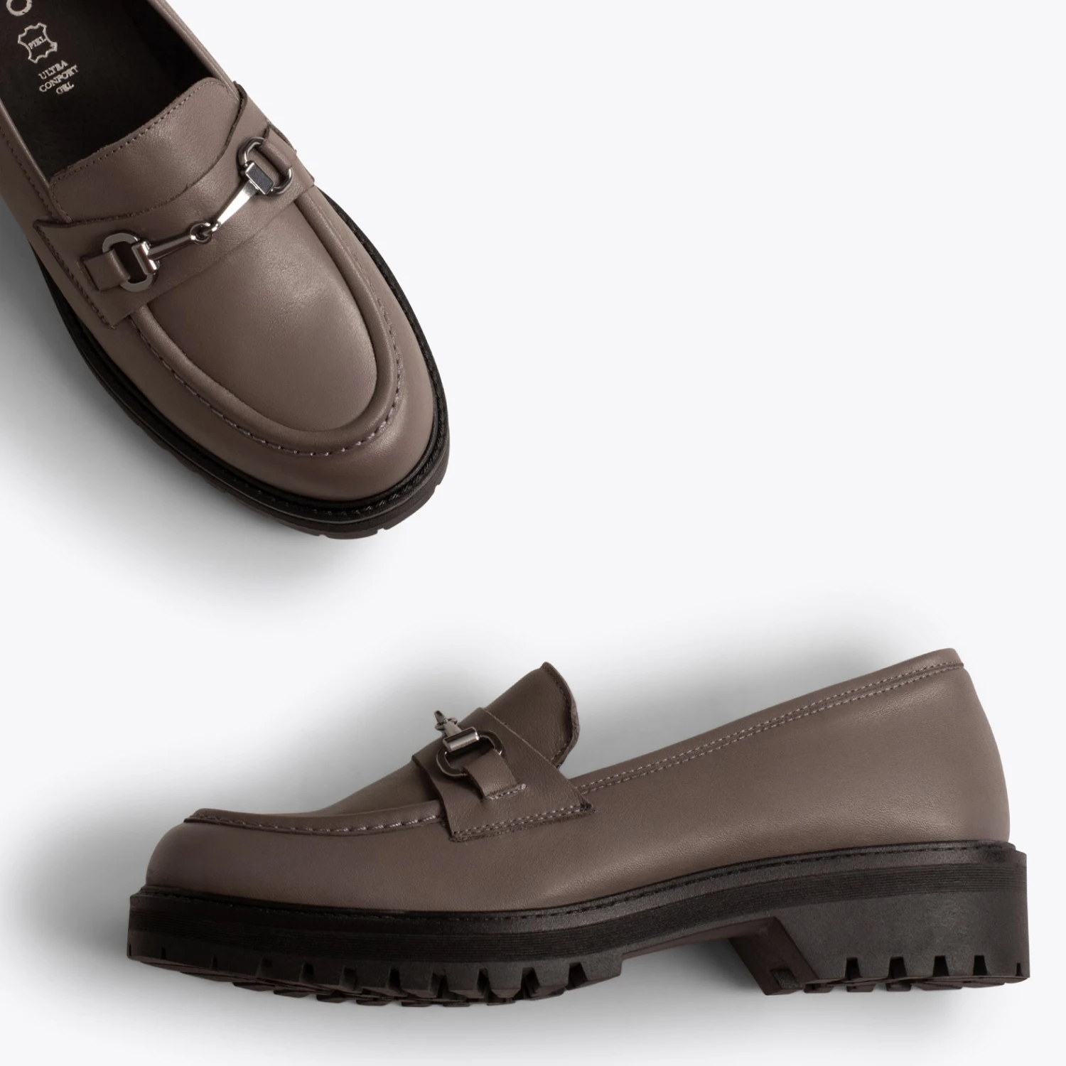 MORS - Mocassins à Talon Bas Et à Plateforme TAUPE – Image 2