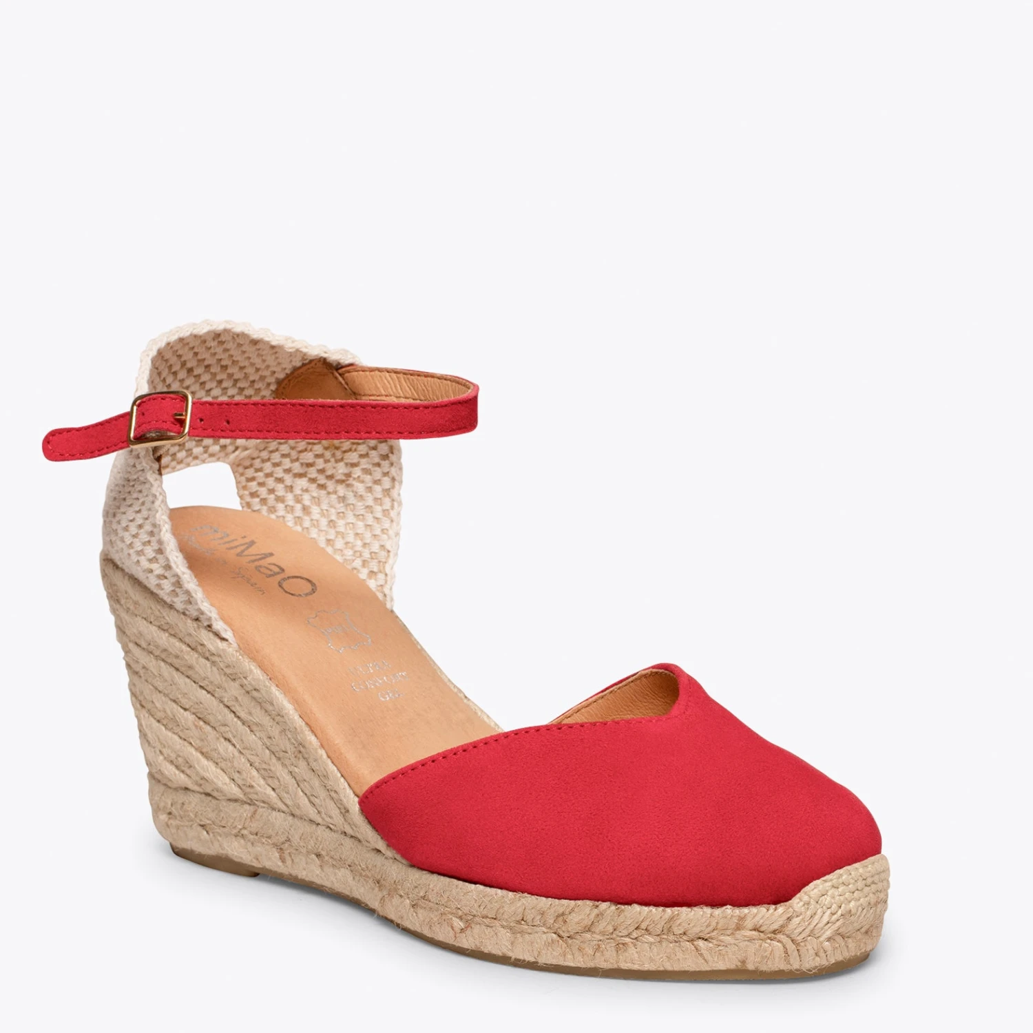 NERJA – Espadrilles à Talon Haut ROUGE – Image 4