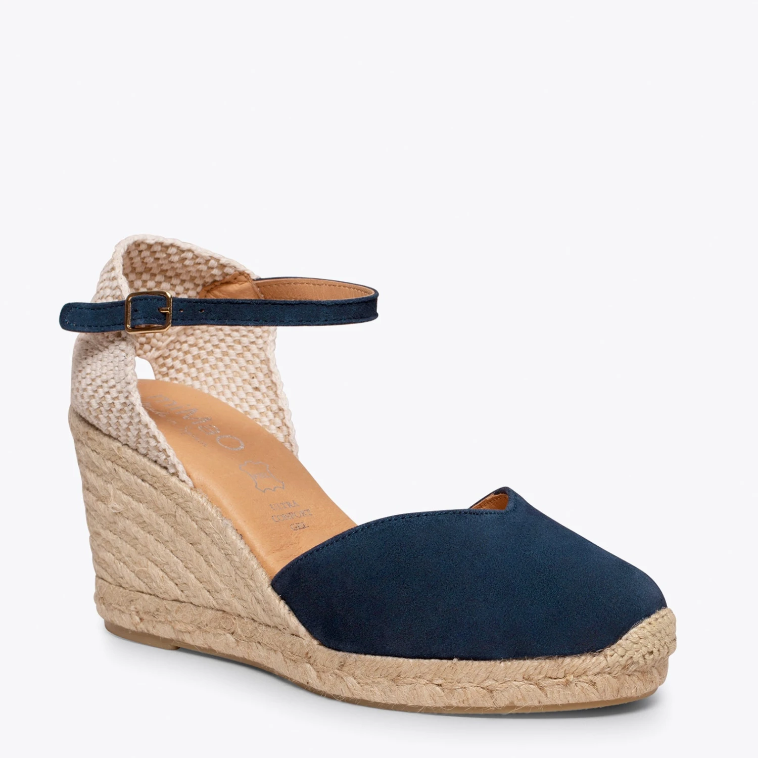 NERJA – Espadrilles à Talon Haut BLEU MARINE – Image 4