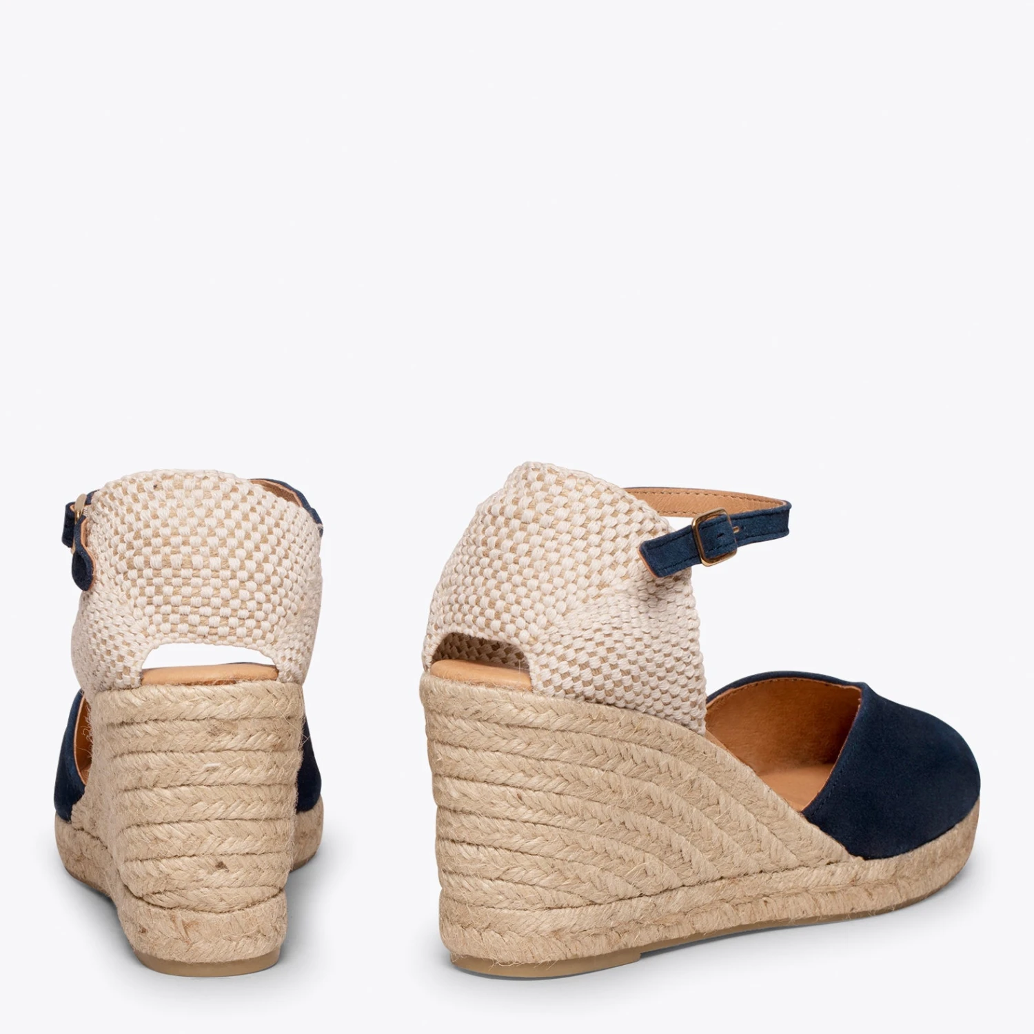 NERJA – Espadrilles à Talon Haut BLEU MARINE – Image 3