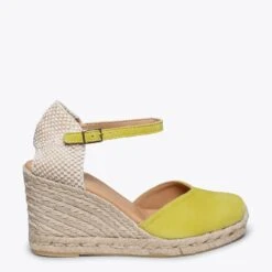 NERJA - Espadrille Compensée Haut JAUNE