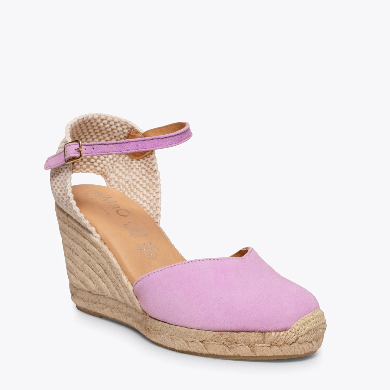 NERJA – Espadrilles à Talon Haut MAUVE – Image 4