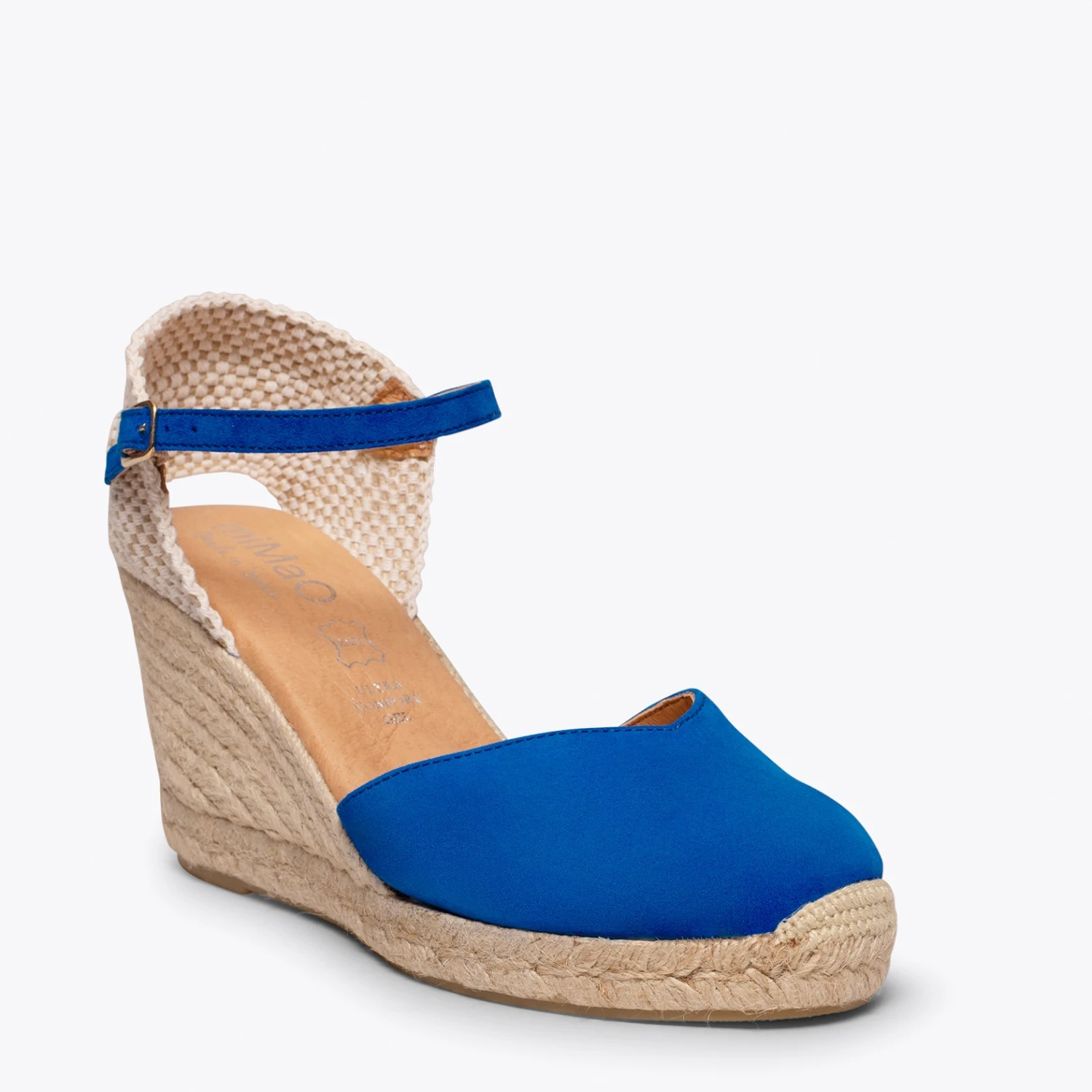 NERJA – Espadrilles à Talon Haut BLEU ROI – Image 4