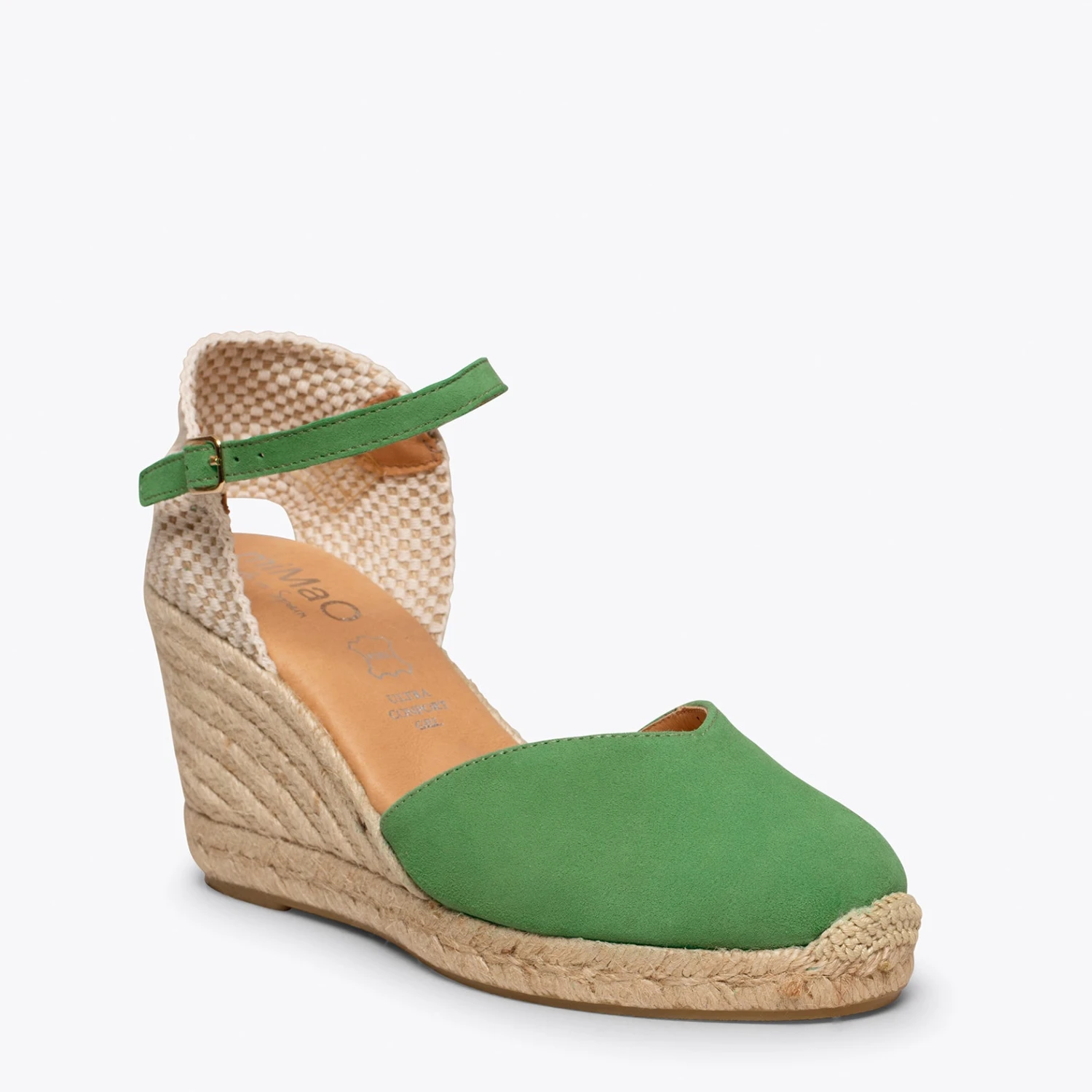 NERJA – Espadrilles à Talon Haut VERT – Image 4