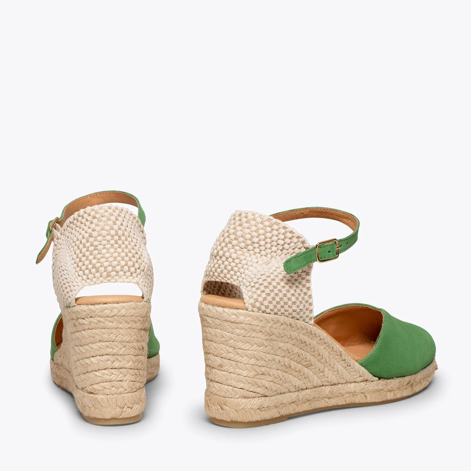 NERJA – Espadrilles à Talon Haut VERT – Image 3