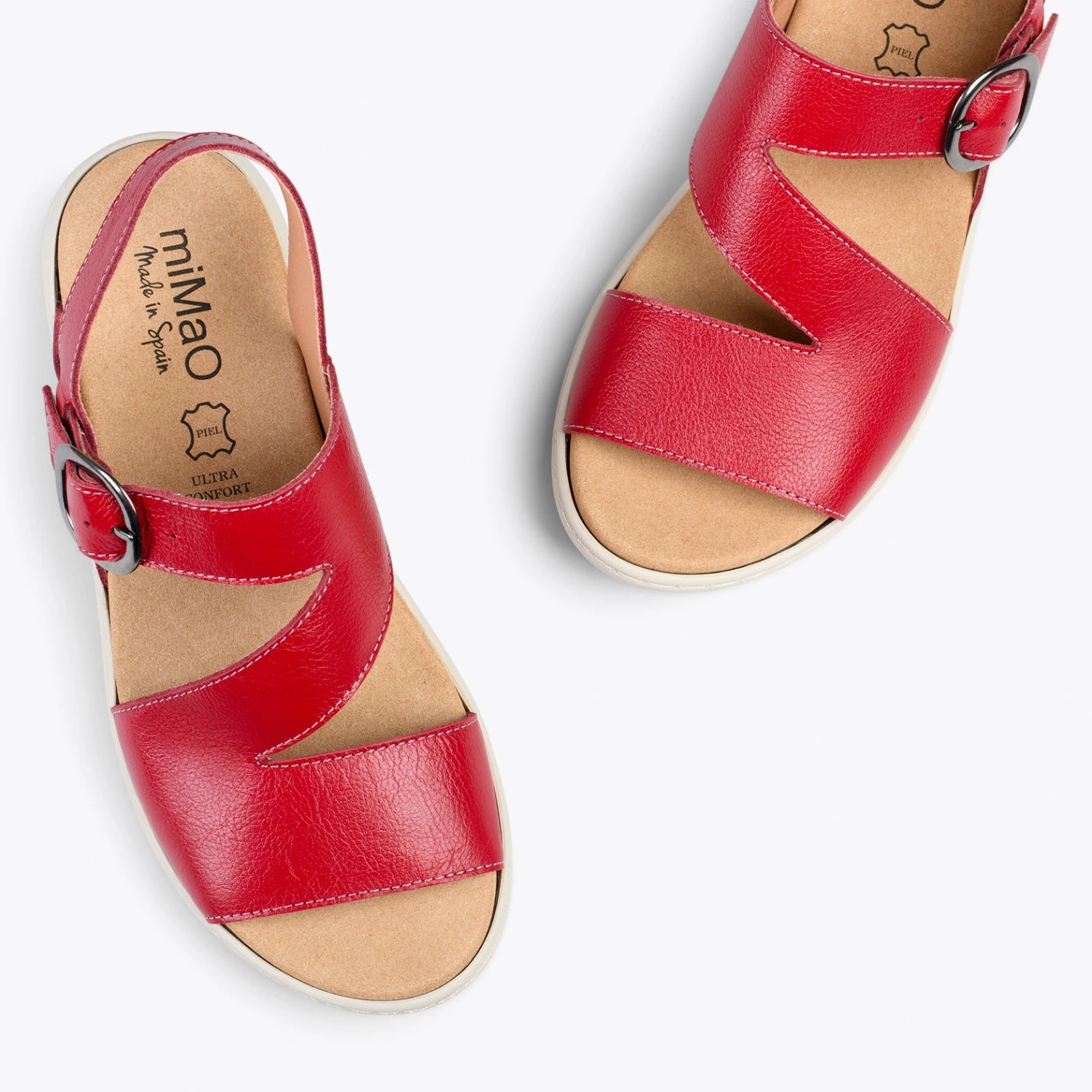 Natura – Sandales à Semelle Amovible ROUGE – Image 2