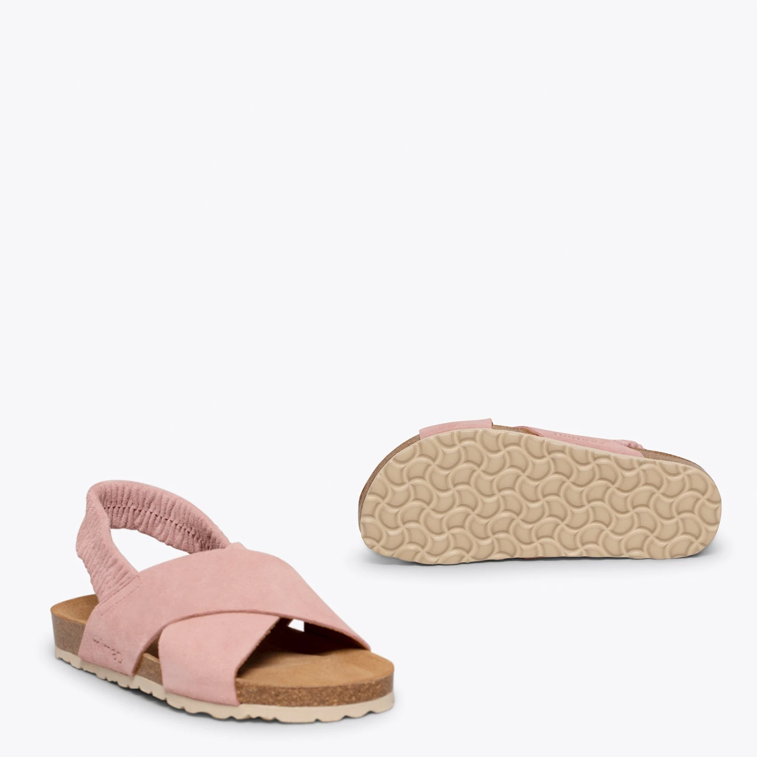 PALMERA - Sandale Plate à Brides Croisées Et élastique ROSE – Image 6