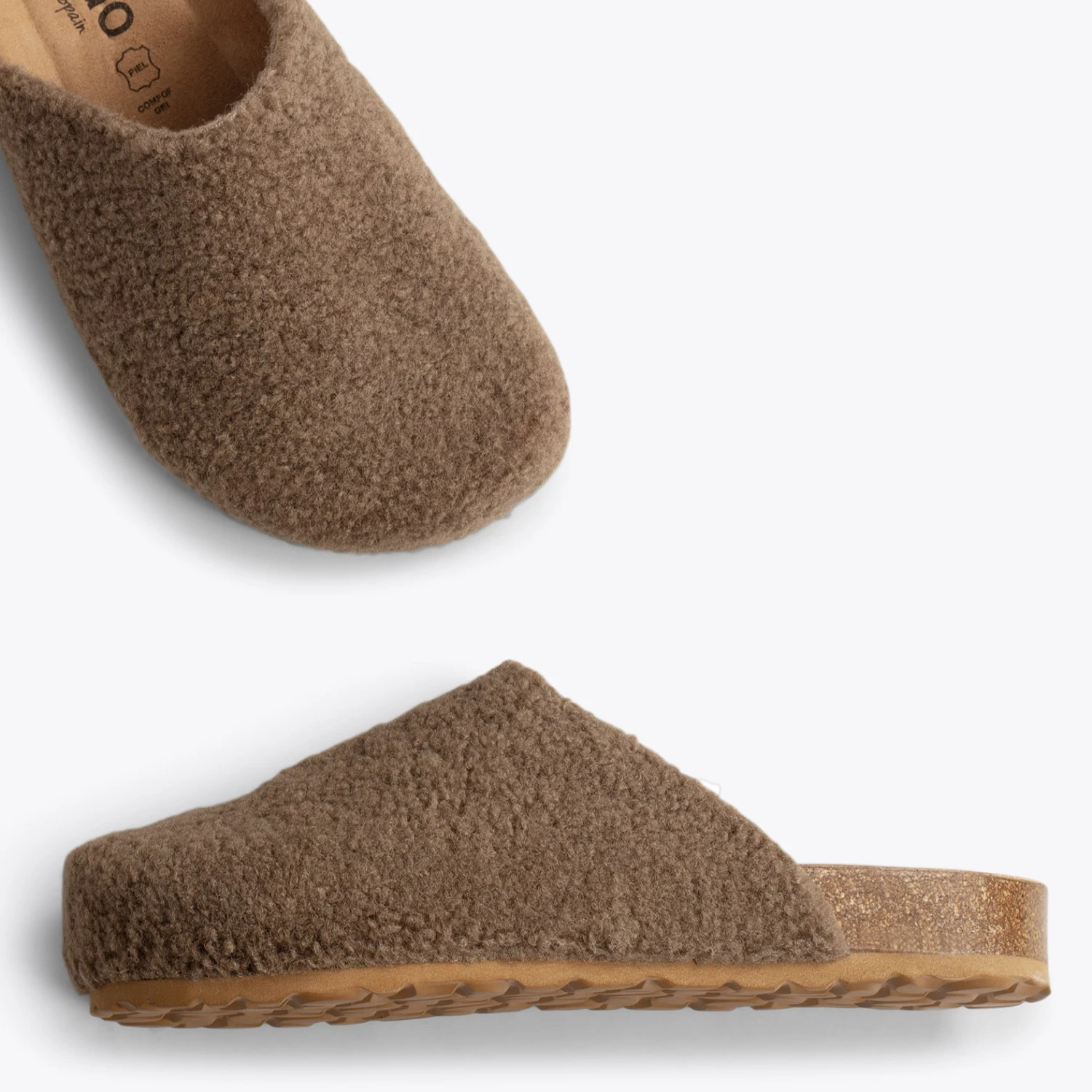 DREAMING - Chaussons Fourrure Mouton TAUPE – Image 2