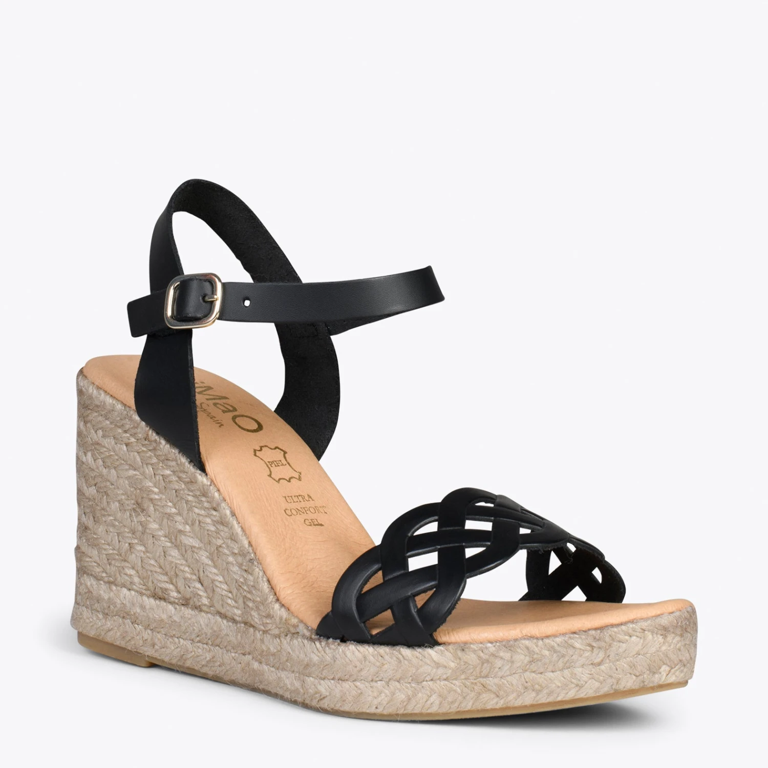 OASIS – Espadrilles à Tige Tressée NOIR – Image 4