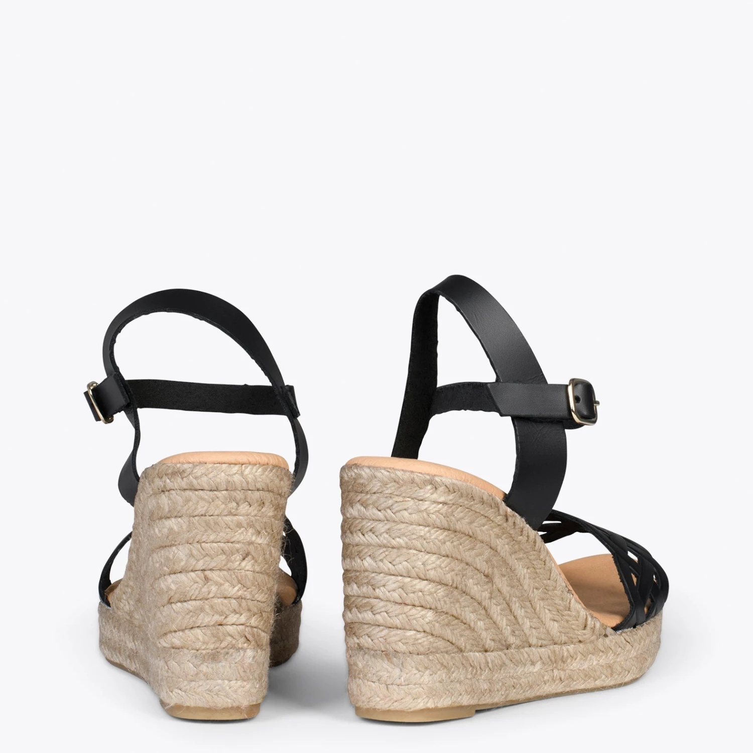 OASIS – Espadrilles à Tige Tressée NOIR – Image 3