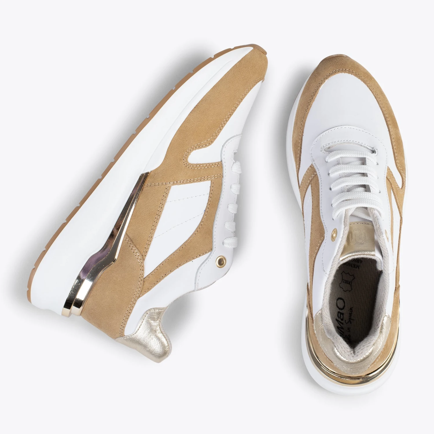 FREEDOM – Baskets Hautes à Semelle Amovible BEIGE – Image 2