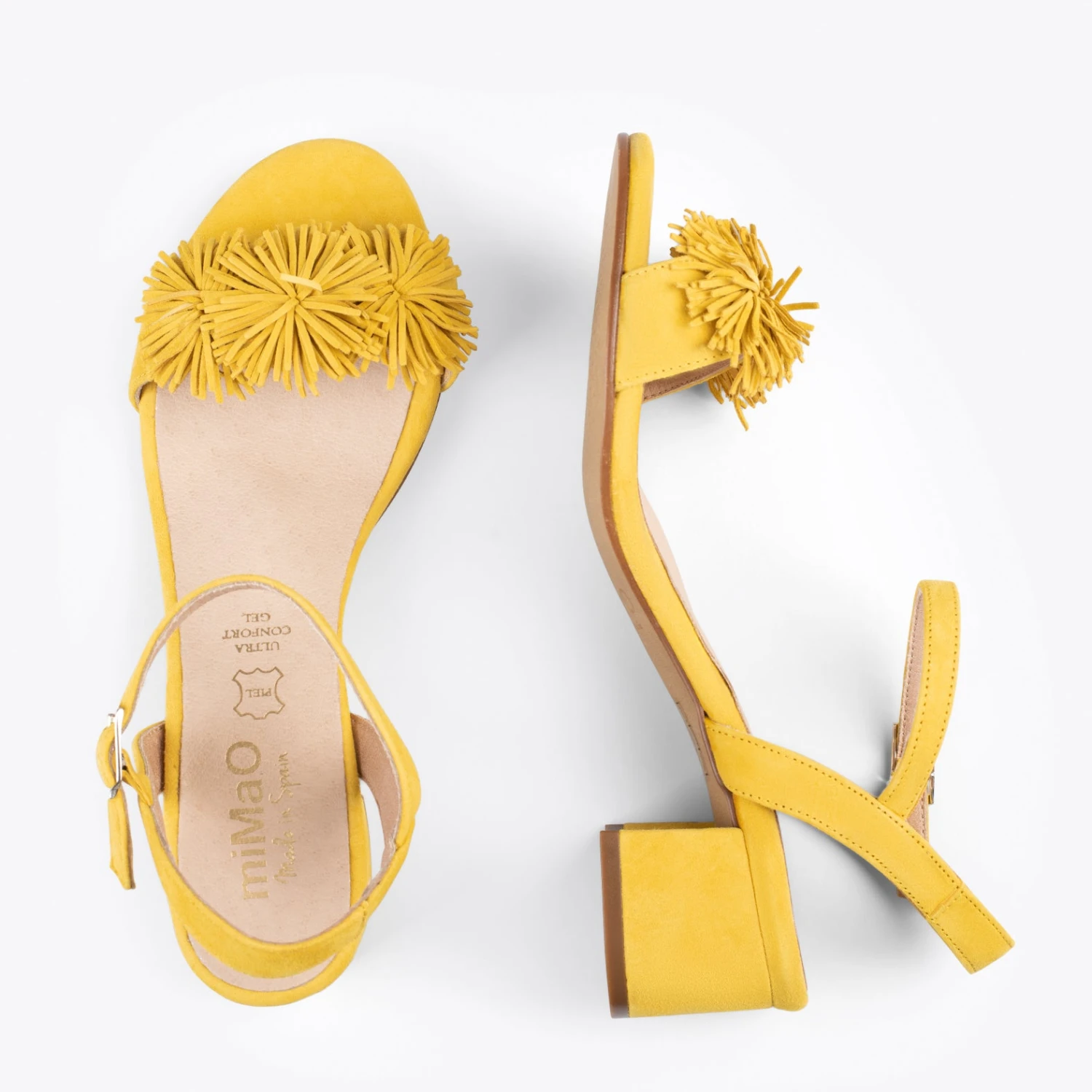 ZINNIA – Sandales De Soirée Décorées De Fleurs JAUNE – Image 2