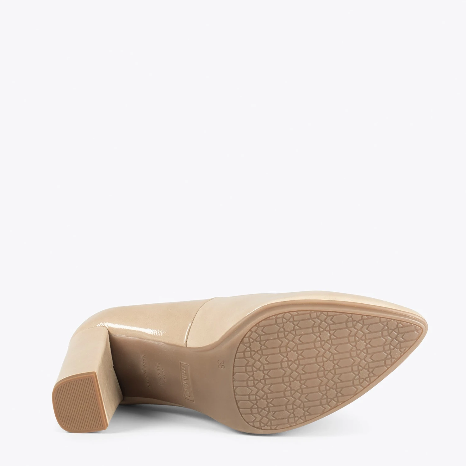 URBAN VERNI – Chaussures à Talon Haut En Cuir Verni BEIGE – Image 5