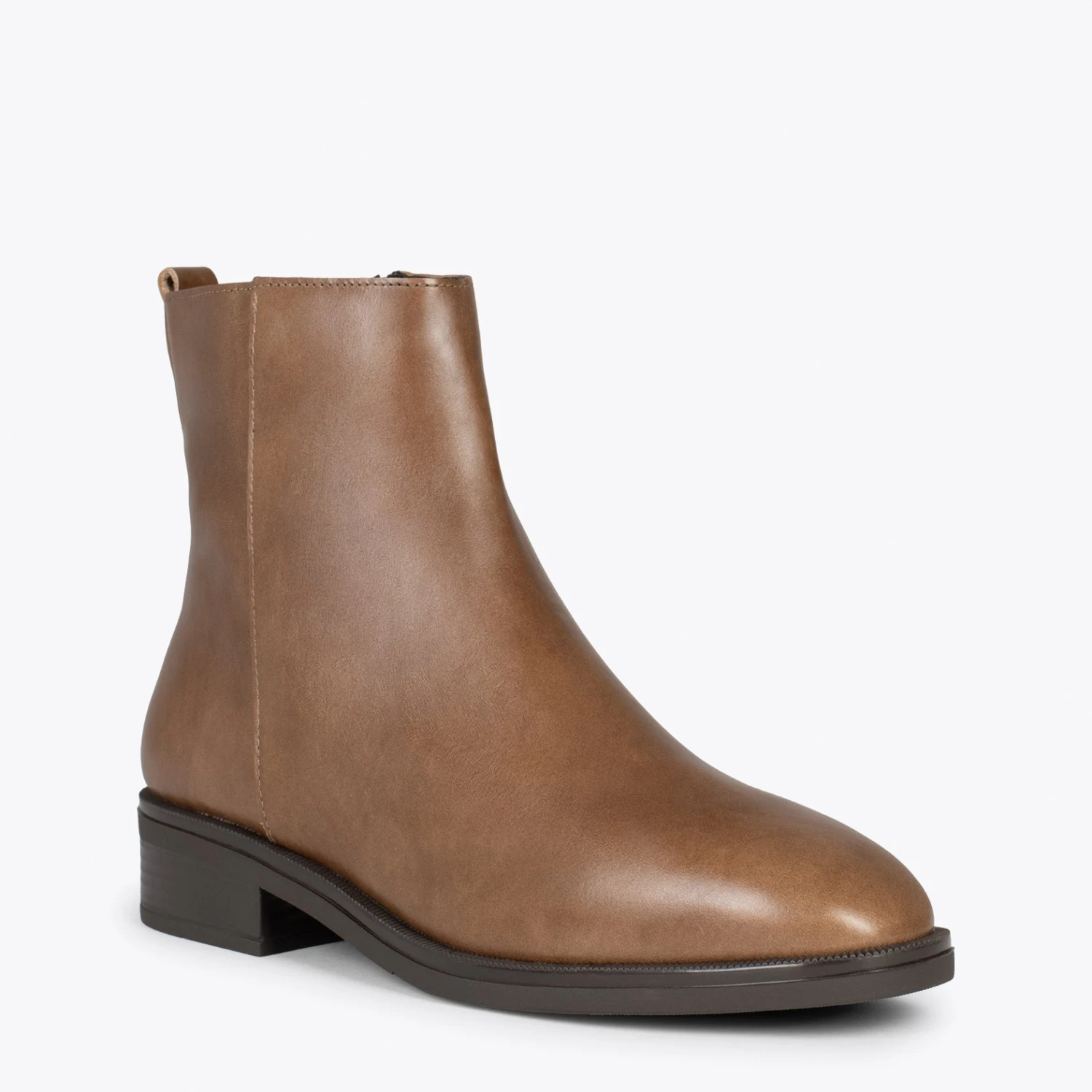 MANCHESTER – Bottines Plates Avec Zip TAUPE – Image 4