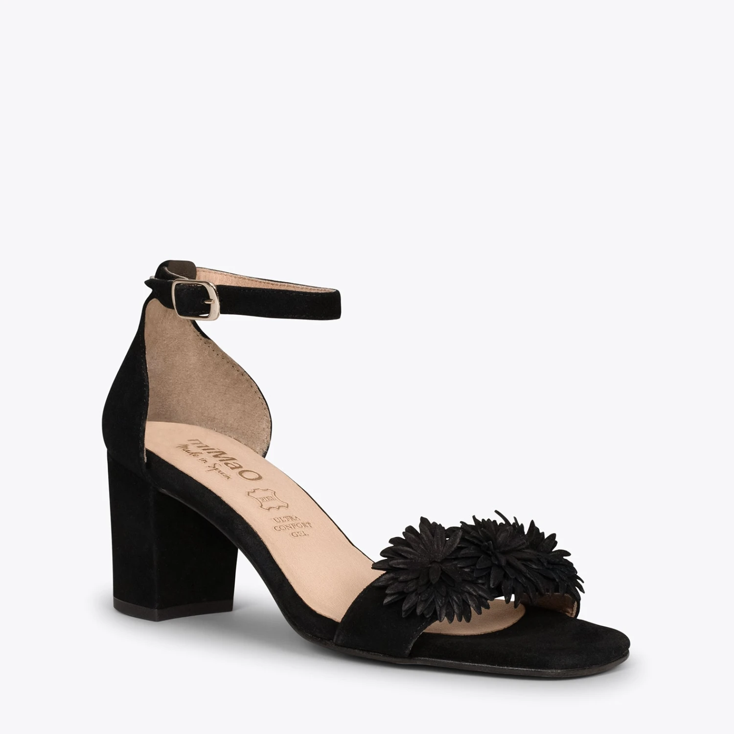 ZINNIA - Sandales De Soirée Avec Fleurs NOIR – Image 4
